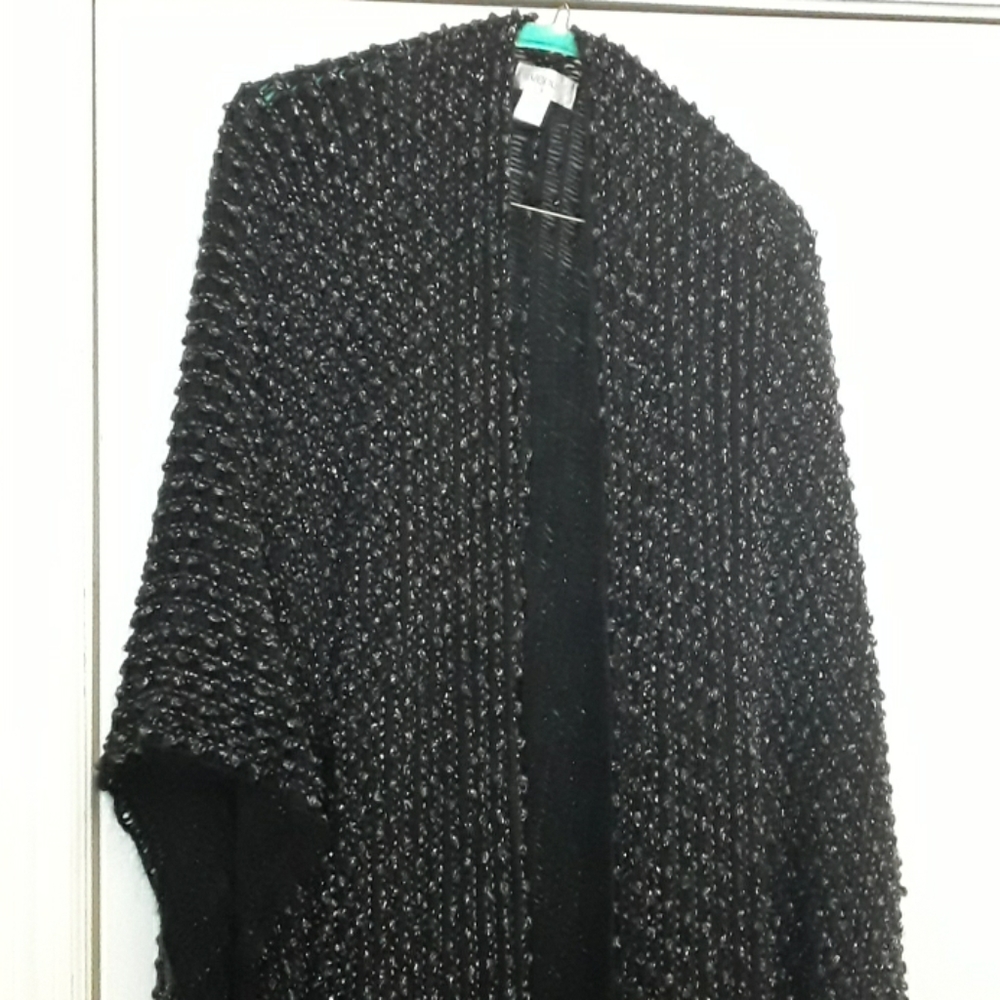 Beautiful, cozy, sparkly, sweater cape!!